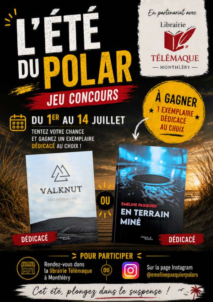 Affiche du jeu concours de l'été 2026 proposé par Emeline Pasquier